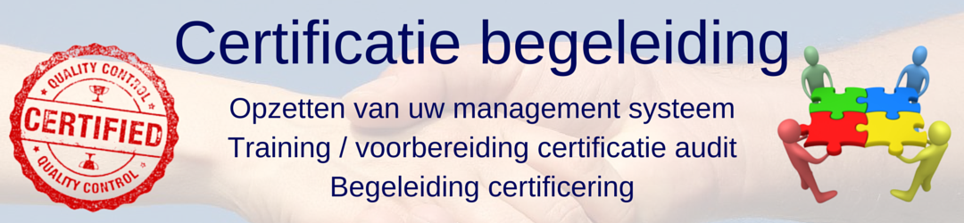 Begeleiden ISO certificeringstraject